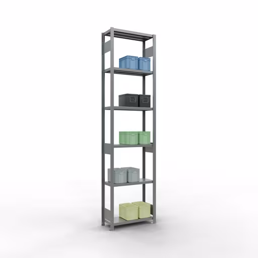 Figuur nr. 14 van het artikel basisrek, legbord, insteeksysteem MULTIplus250, 3000 x 750 x 300 mm, 7 legborden, lengtestangen, verzinkt uit de insteeksysteem productgroep van Schulte Lagertechnik.