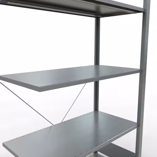 Figuur nr. 12 van het artikel aanbouwrekken, legbordstellingen, insteeksysteem MULTIplus150, 2000 x 1000 x 500 mm, 5 legborden, verzinkt uit de productgroep insteeksysteem van het merk Schulte Lagertechnik.