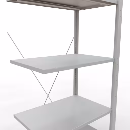 Productafbeelding nr. 7 van het artikel aanbouwrekken, legbord, insteeksysteem MULTIplus150, 2000 x 750 x 500 mm, 5 legborden, RAL 7035 lichtgrijs uit het insteeksysteem-assortiment van Schulte Lagertechnik
