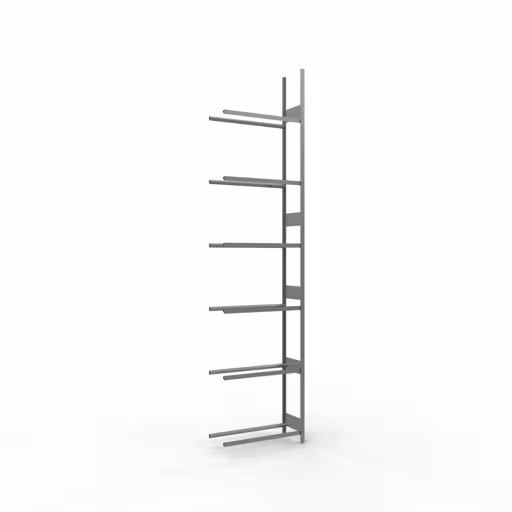 Figuur nr. 12 van het artikel aanbouwrek, wielen-/bandenrek, 4500 x 1050 x 400 mm, verzinkt, 6 opslagniveaus met 150 kg vakbelasting per niveau uit de productgroep legbordstellingen van Schulte Lagertechnik