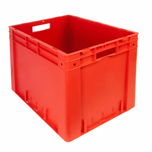 Eurostapelbak 420 x 400 x 600, rood, PP van Schulte Lagertechnik Eurostapelbak 420 x 400 x 600, rood, PP, accessoires, art.nr. 20431