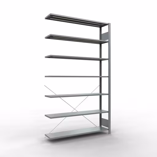 , kantoorrekken, insteeksysteem MULTIplus85, 2300 x 1300 x 300 mm, 7 legborden, verzinkt, zonder aanslaglijst van Schulte Lagertechnik uit het assortiment kantoorrekken