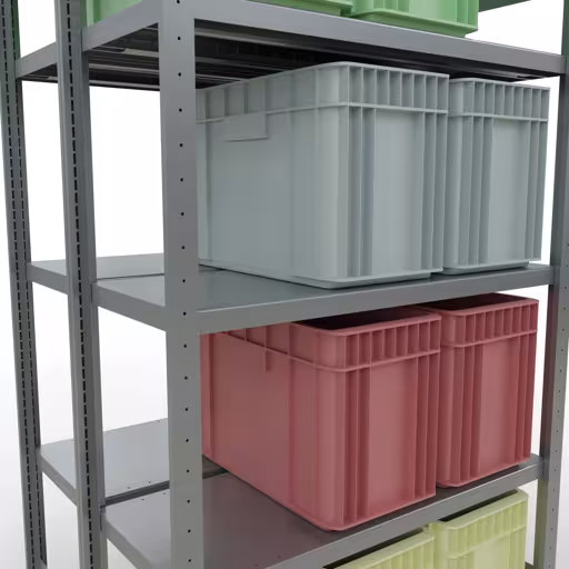 Productafbeelding nr. 13 van het artikel basisplank, dubbele plank, legbord, insteeksysteem MULTIplus250, 2000 x 1000 x (2x400) mm, 2x5 legborden, verzinkt uit het assortiment legborden van het merk Schulte Lagertechnik
