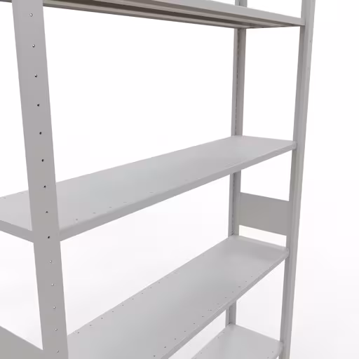 Basisplank, plankplank, insteeksysteem MULTIplus150, 3000 x 1300 x 300 mm, 7 planken, lengtestangen, RAL 7035 lichtgrijs van Schulte Lagertechnik met het artikelnr. 32632-130-LR