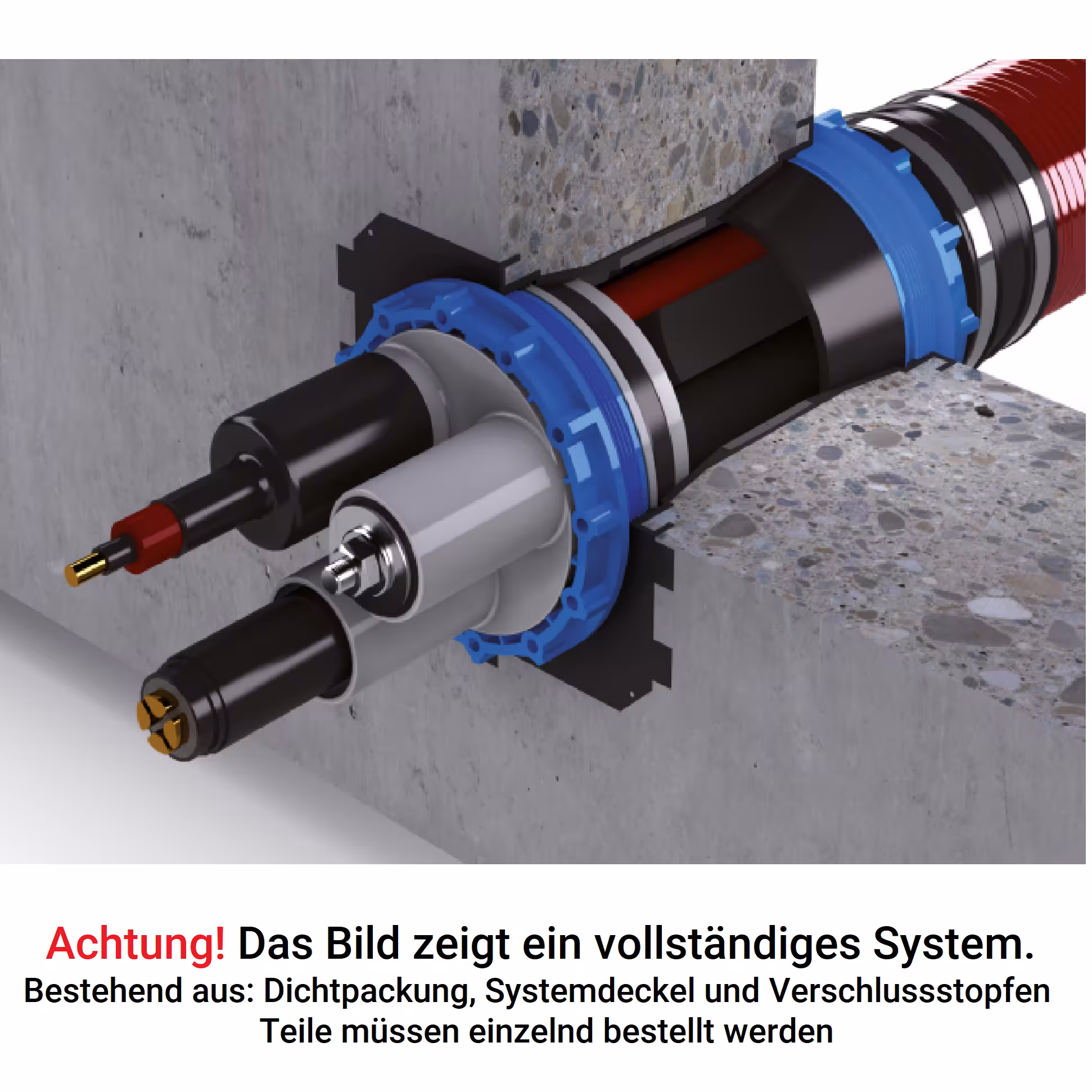 KD110 1-voudige afdichtingspakking wandkabeldoorvoer UGA systeemtechniek, kabelbescherming, art.nr. 421111043000