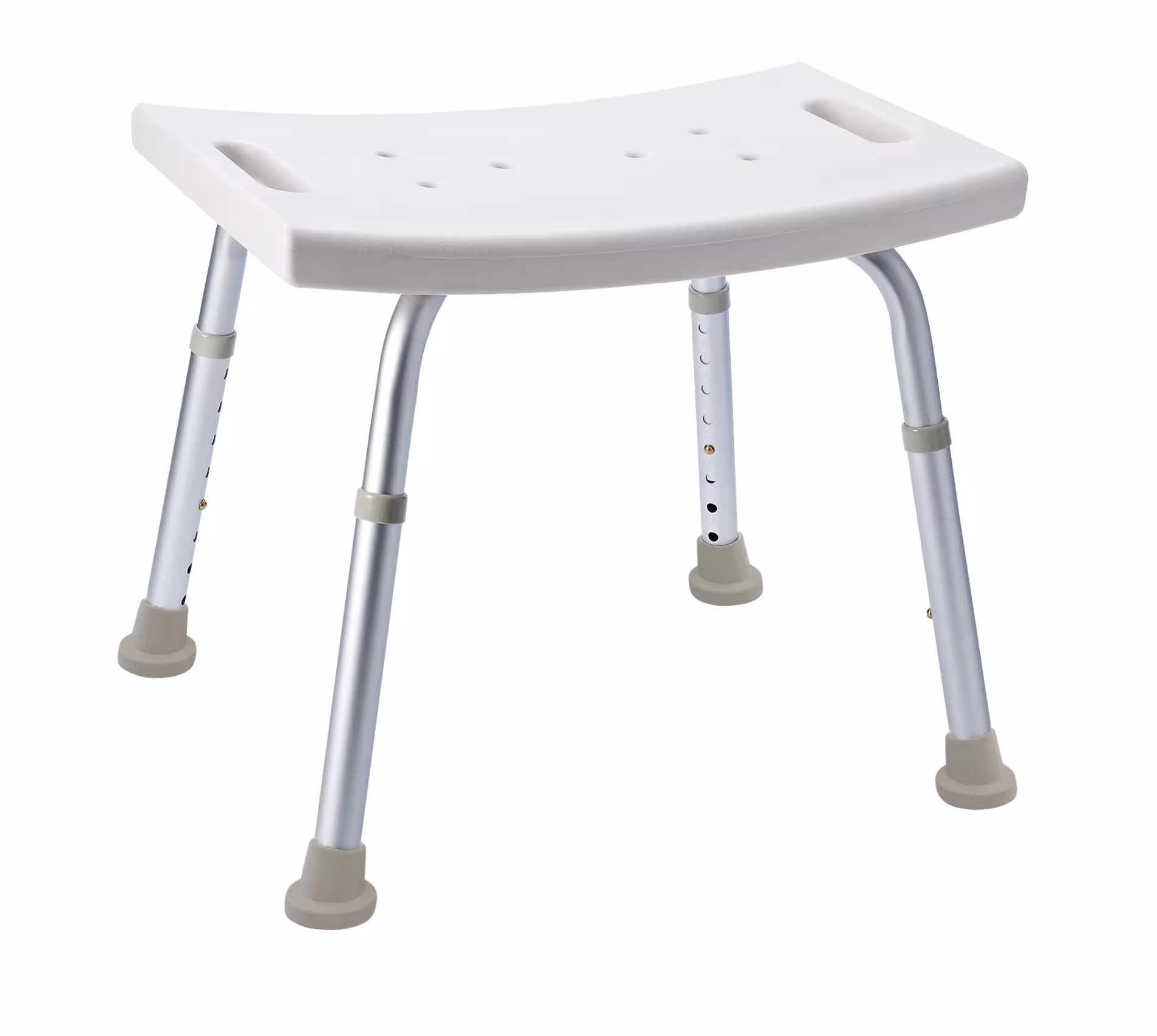 Badkamerkruk Sam, wit, in hoogte verstelbaar, kruk, stoelen, kruk, artikelnr. A00601101