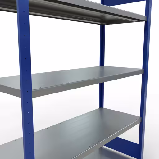 Figuur nr. 14 van het artikel basisrek, legbord, insteeksysteem MULTIplus250, 2000 x 1300 x 500 mm, 5 legborden, lengtestangen, RAL 5010 gentiaanblauw/verzinkt uit de insteeksysteem productgroep van Schulte Lagertechnik.