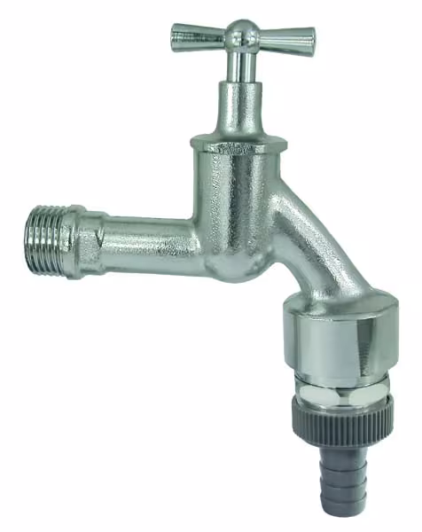 Apparaataansluitkraan 1/2 inch chroom met beluchter van het merk Puteus uit het kraanprogramma