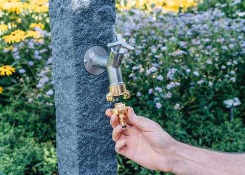 Übergangsstück GEKA plus Messing verchromt Klaue und Stecker GEKA