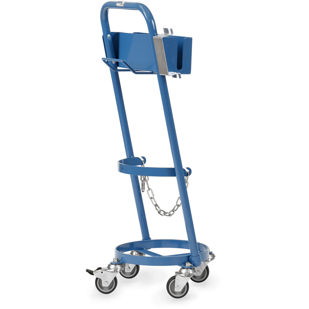 Fetra stalen cilinderwagen 51300T-SB met houder voor voorverwarmings- en vlambranders. Stalen cilinderwagen 51300T-SB met houder voor voorverwarming en vlambrander uit de categorie wagens met artikelnummer 51300T-SB