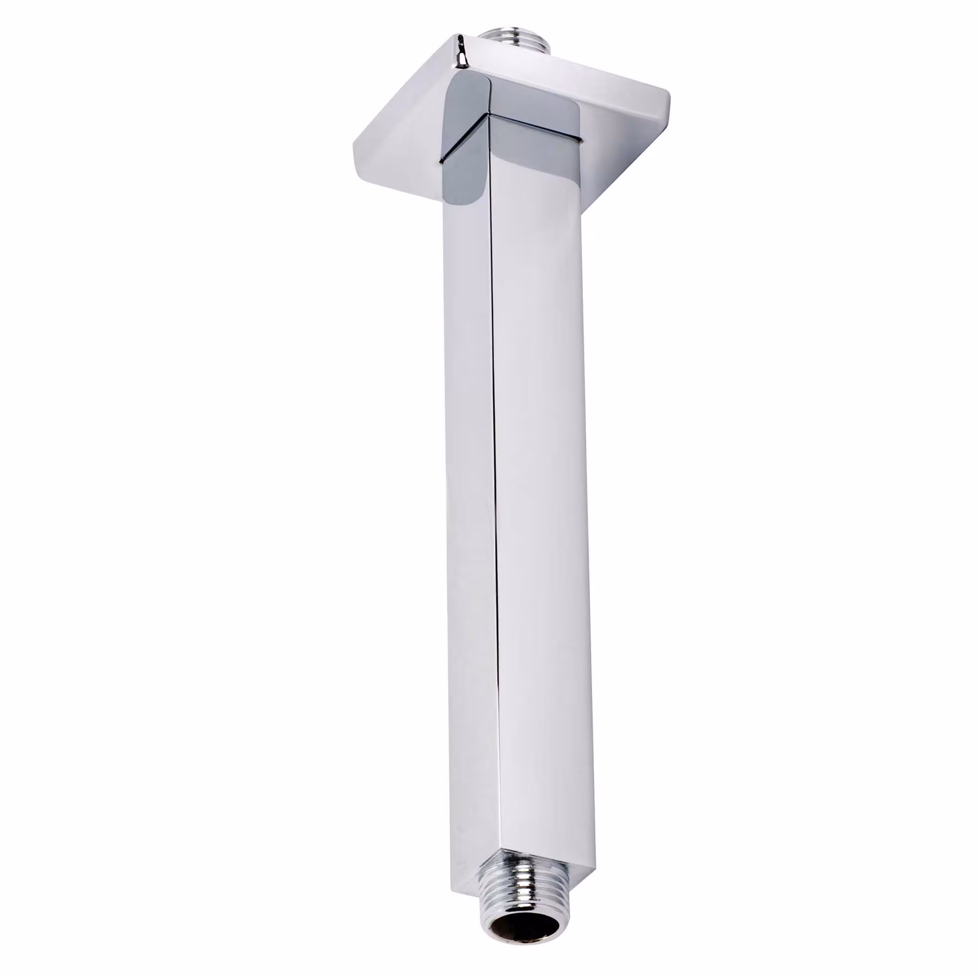 Quadro plafondaansluiting voor hoofddouche ½" messing verchroomde vierkante buis - lengte 200 mm van sanicomfort Plafondophangingen voor hoofddouches, douchesets/systemen/accessoires, art.nr. 1045512