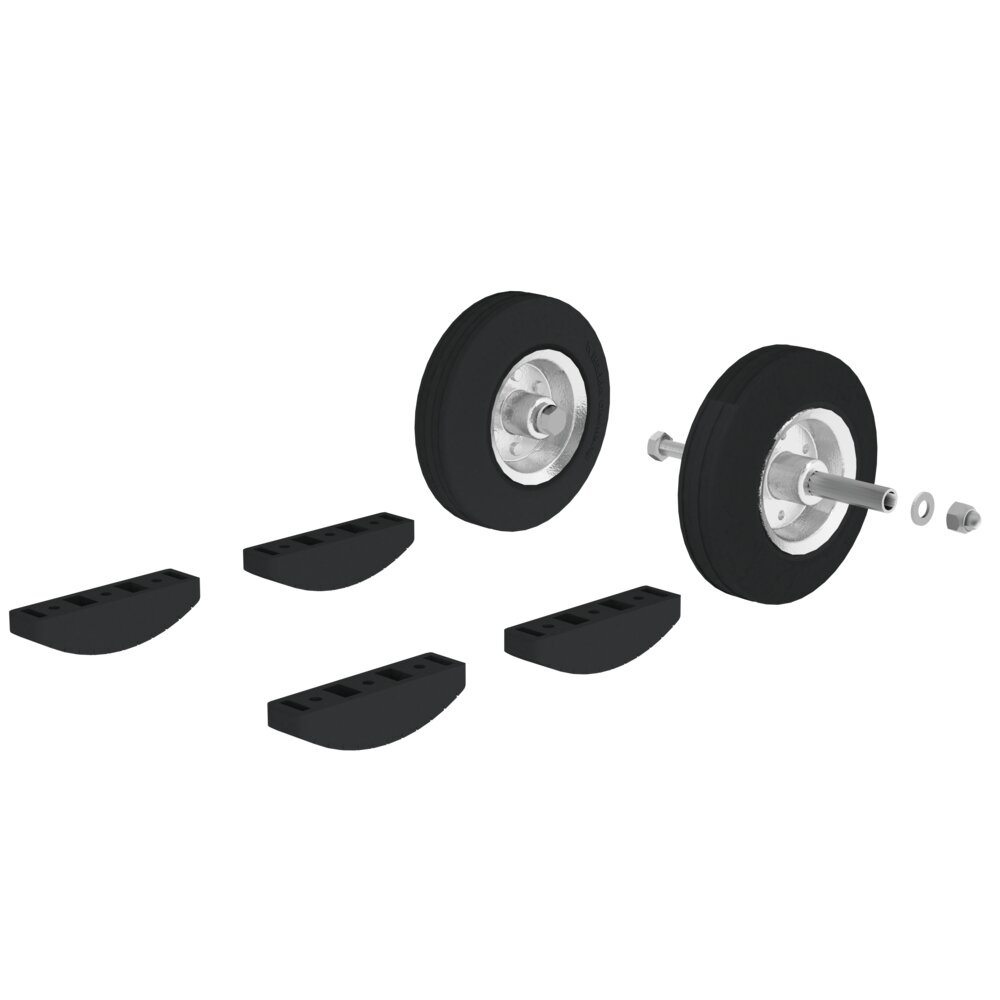 Munk rollenset, elektrisch geleidend, mobiel werkplatform van Günzburger Steigtechnik Munk wielenset, elektrisch geleidend, voor mobiel werkplatform uit de categorie "Platformtrappen" met artikelnummer 050047