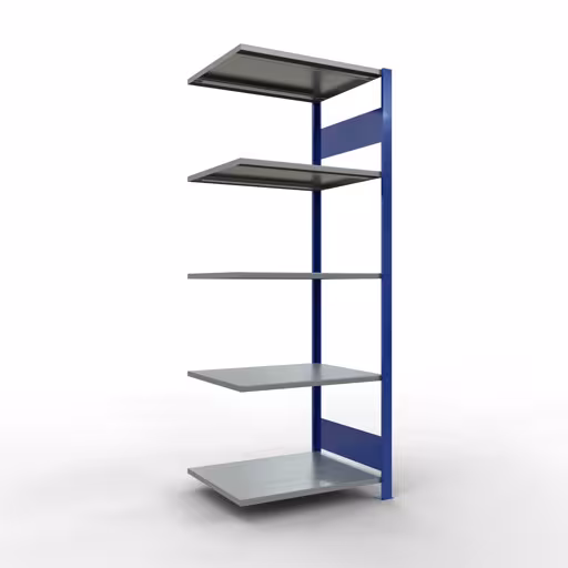Productafbeelding nr. 13 van het artikel aanbouwplank, legbord, insteeksysteem MULTIplus150, 2000 x 750 x 600 mm, 5 legborden, RAL 5010 gentiaanblauw/verzinkt/verzinkt uit het insteeksysteem-assortiment van Schulte Lagertechnik