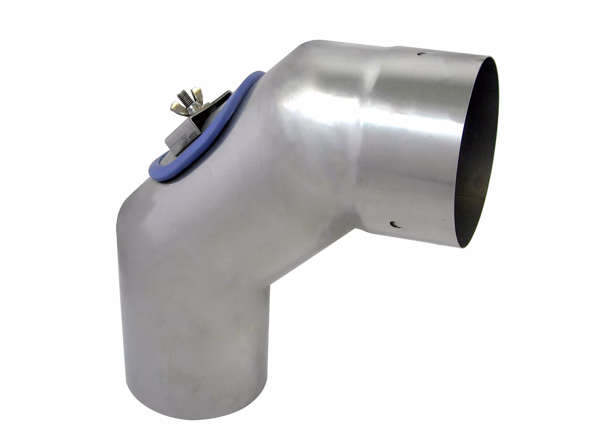 Enkelwandige EW-D bocht 87° D350 met inspectieopening van Skoberne Enkelwandige EW-D bocht 87° D350 met inspectieopening uit de categorie RVS uitlaatsysteem enkelwandig met het artikelnr. 670758