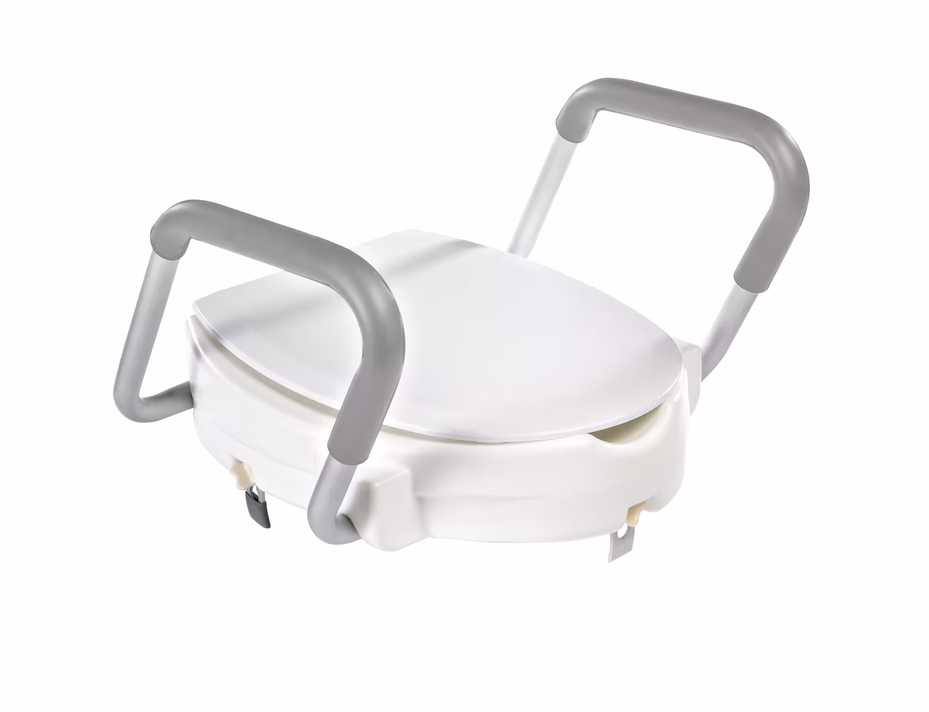 Verhoogde toiletbril Sam ca. 10 cm, wit, met armleuningen van het merk Ridder uit het assortiment badkamerinrichting & sanitair