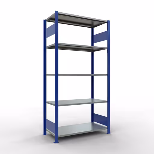 Figuur nr. 15 van het artikel basisrek, legplank-insteeksysteem MULTIplus85, 2000 x 1000 x 500 mm, 5 legborden, RAL 5010 gentiaanblauw uit de productgroep insteeksysteem van het merk Schulte Lagertechnik.