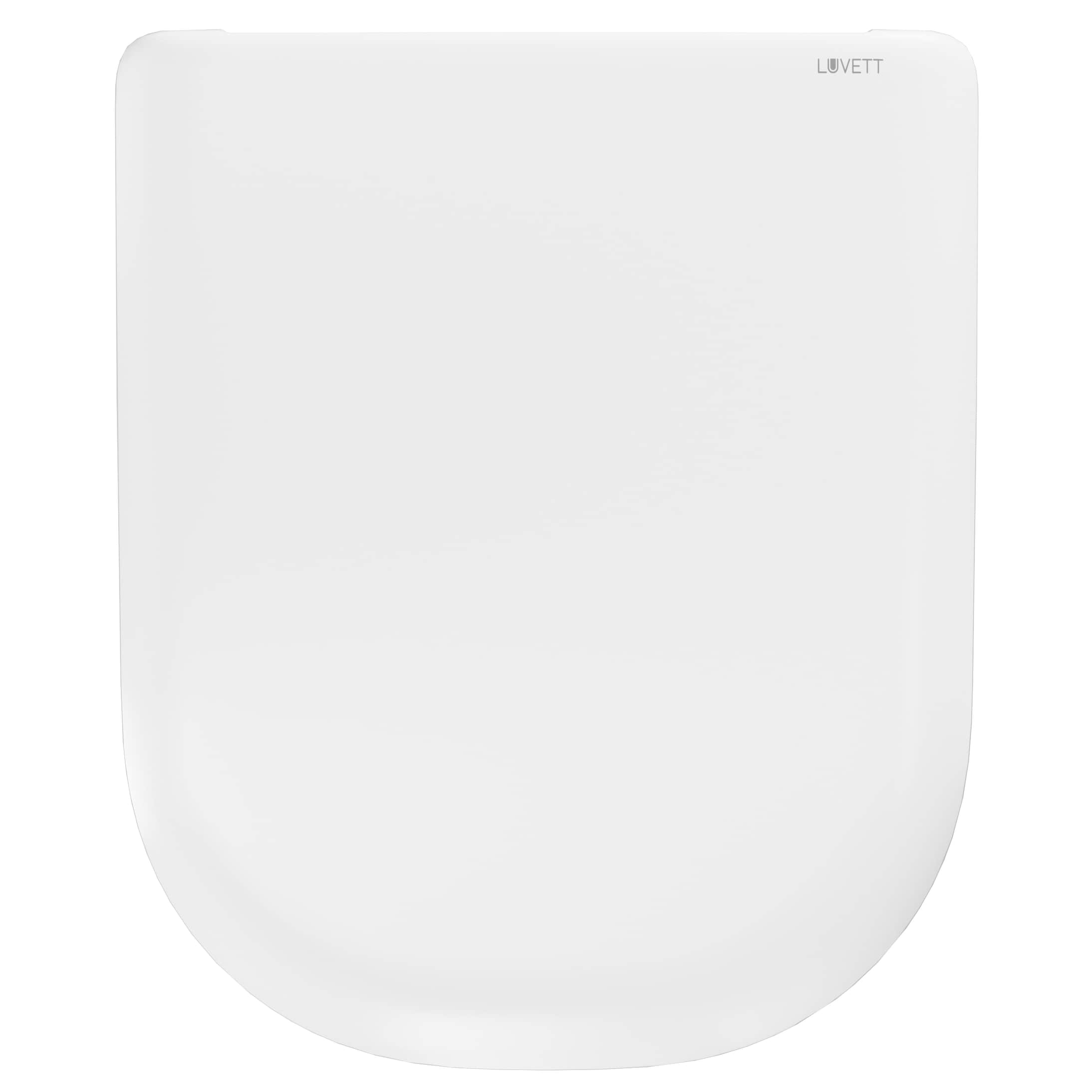 Toiletzitting D900 D-vorm wit met softclose-mechanisme van LUVETT met art.nr. 547344