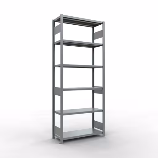 Extra afbeelding van het artikel Basisplank, legplank, insteeksysteem MULTIplus250, 2500 x 1000 x 400 mm, 6 legborden, lengtestangen, verzinkt vanaf basisplank