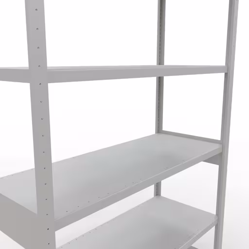 Figuur nr. 12 van het artikel basisrek, legbord, insteeksysteem MULTIplus250, 2500 x 1300 x 500 mm, 6 legborden, lengtestangen, RAL 7035 lichtgrijs uit de productgroep insteeksysteem van Schulte Lagertechnik.