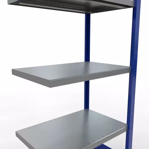 Afbeelding nr. 13 van het artikel aanbouwrekken, legbordstellingen, insteeksysteem MULTIplus250, 2000 x 750 x 500 mm, 5 legborden, lengtestangen, RAL 5010 gentiaanblauw/verzinkt/verzinkt uit de productgroep insteeksysteem van Schulte Lagertechnik.