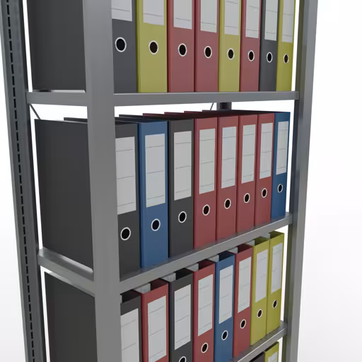 Afbeelding nr. 11 van het artikel, kantoorrekken, insteeksysteem MULTIplus85, 2000 x 750 x 300 mm, 6 legborden, verzinkt, zonder aanslaglijst uit de productgroep kantoorrekken van Schulte Lagertechnik