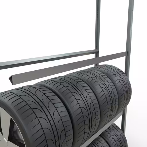 Figuur nr. 12 van het artikel aanbouwrek, wielen-/bandenrek, 2750 x 1500 x 400 mm, verzinkt, 4 opslagniveaus met 150 kg vakbelasting per niveau uit de productgroep legbordstellingen van Schulte Lagertechnik