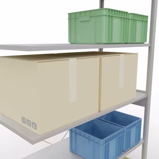 Insteeksysteem aanbouwplank 2500x1300x600 mm, type 150 kg, lichtgrijs van Schulte Lagertechnik uit het assortiment insteeksysteem