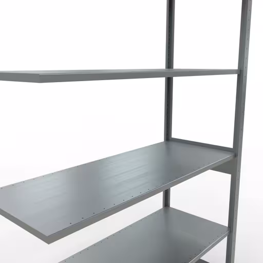 Productafbeelding nr. 14 van het artikel aanbouwrekken, legbord, insteeksysteem MULTIplus150, 2500 x 1300 x 500 mm, 6 legborden, verzinkt uit het assortiment insteeksysteem van Schulte Lagertechnik