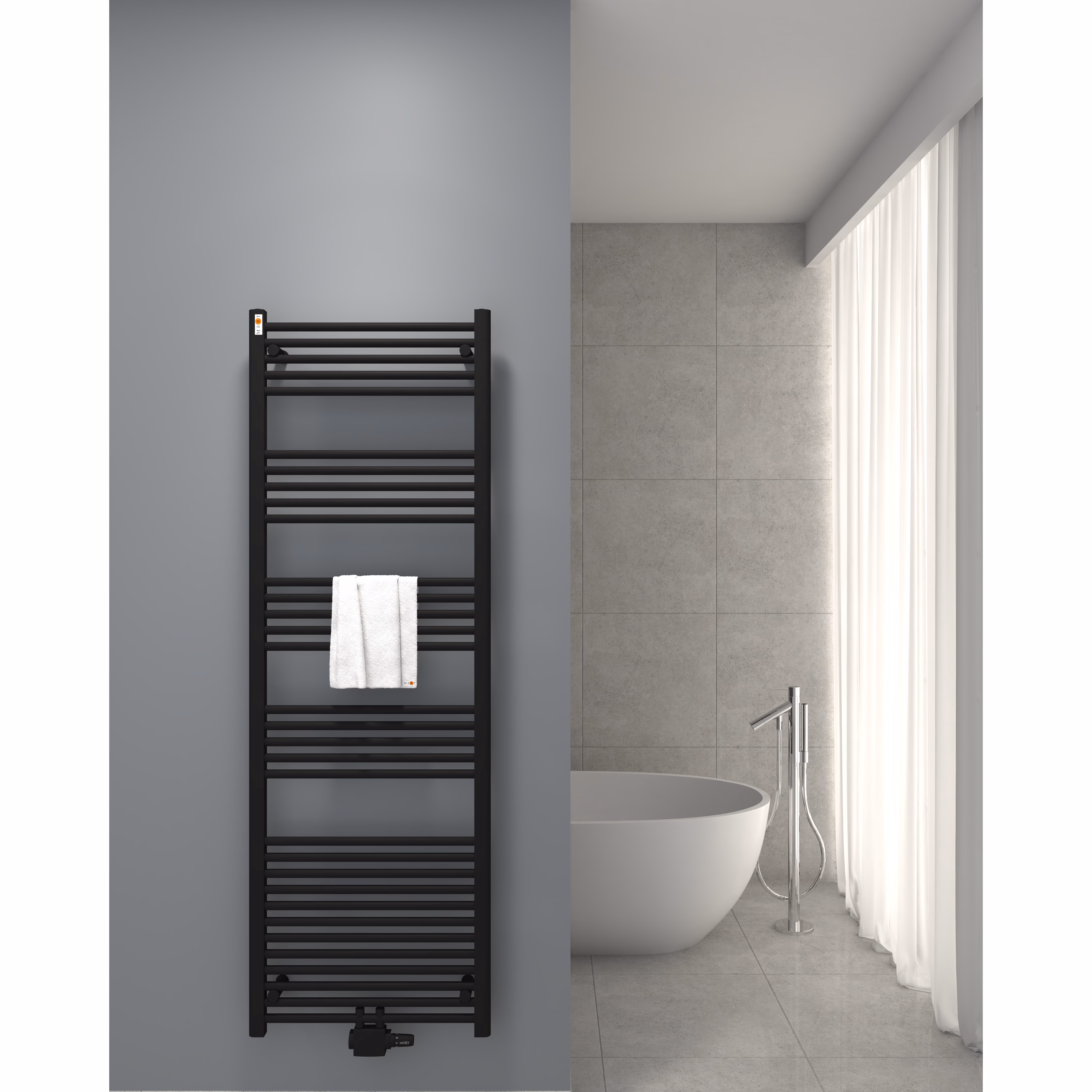 Ohne Text 1845190829625783252 MERT Comfort M badkamer radiator, zwart recht, 500x1200mm