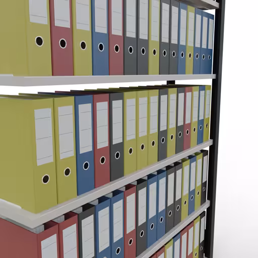 Figuur nr. 13 van het artikel aanbouwrekken, kantoorrekken, insteeksysteem MULTIplus85, 2000 x 1300 x 300 mm, 6 planken, kruisschoor, zonder aanslaglijst, zwart/lichtgrijs uit de productgroep kantoorrekken van Schulte Lagertechnik.
