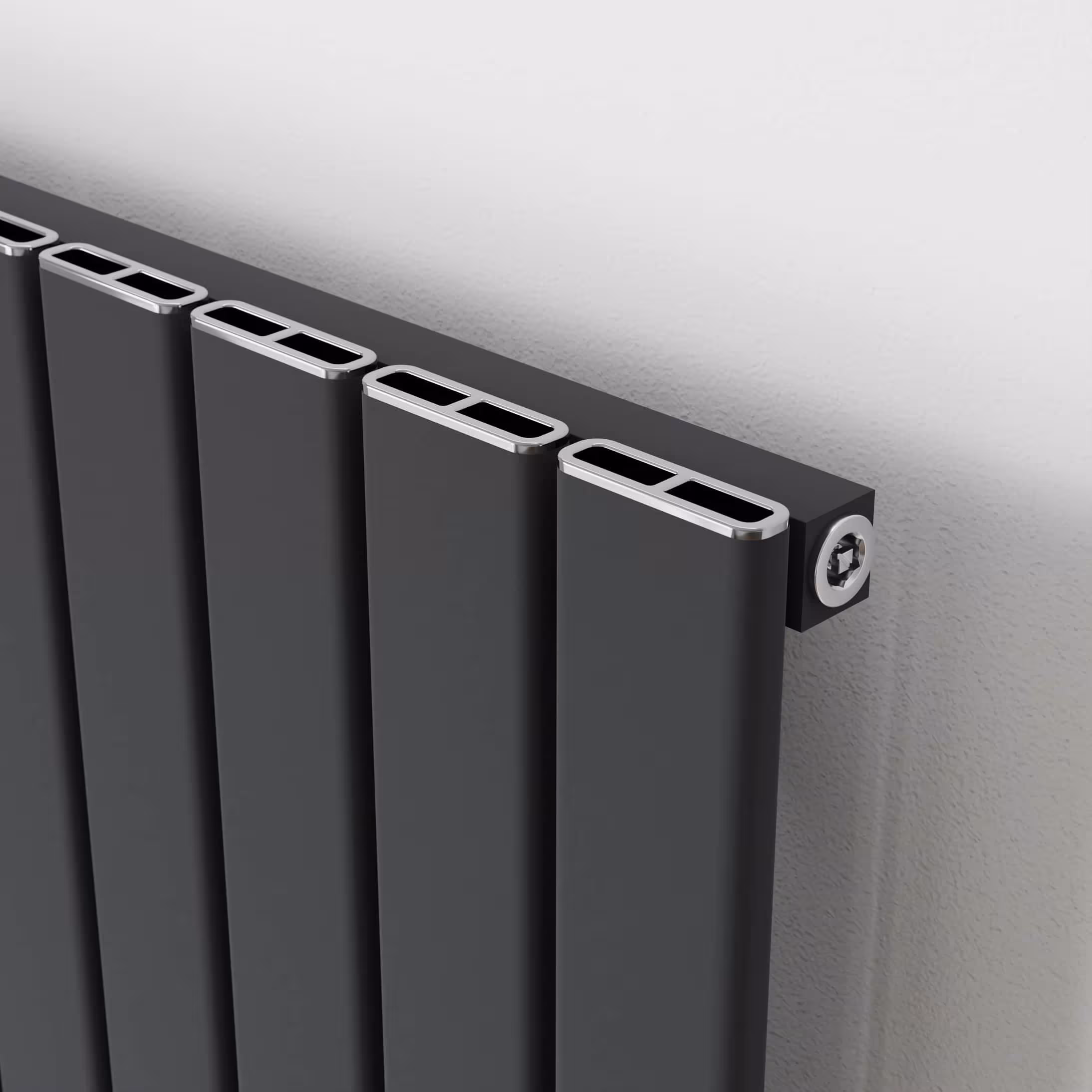Aluminium radiator Levis middenaansluiting antraciet structuur van het merk Ximax uit de categorie aluminium radiator