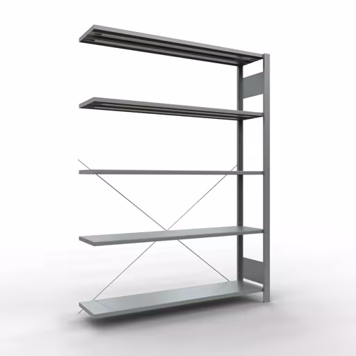 Afbeelding nr. 10 van het artikel, kantoorreksysteem MULTIplus85, 1800 x 1300 x 300 mm, 5 legborden, verzinkt, zonder aanslaglijst uit de productgroep kantoorrekken van Schulte Lagertechnik