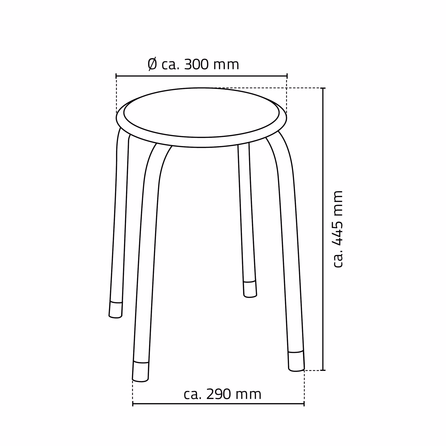 Extra afbeelding bij het artikel badkamerkruk Classic, wit gemaakt van krukken, stoelen, krukken
