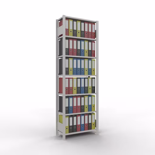 Afbeelding nr. 12 van het artikel, kantoorrekken, insteeksysteem MULTIplus85, 2300 x 750 x 300 mm, 7 planken, met aanslaglijst, lichtgrijs uit de productgroep kantoorrekken van Schulte Lagertechnik