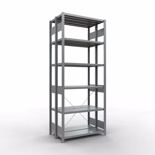 Basisplank, dubbele plank, rekkensysteem MULTIplus250, 2500 x 1000 x (2x300) mm, 2x6 planken, kruisschoor, gegalvaniseerd van Schulte Lagertechnik uit de categorie rekken