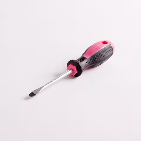Roze gleufschroevendraaier van het merk FigoFix uit het assortiment handgereedschappen