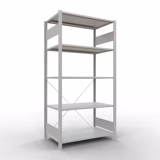 Figuur nr. 13 van het artikel basisplank, legbord, insteeksysteem MULTIplus150, 2000 x 1000 x 600 mm, 5 legborden, kruisschoor, RAL 7035 lichtgrijs uit de productgroep insteeksysteem van Schulte Lagertechnik.