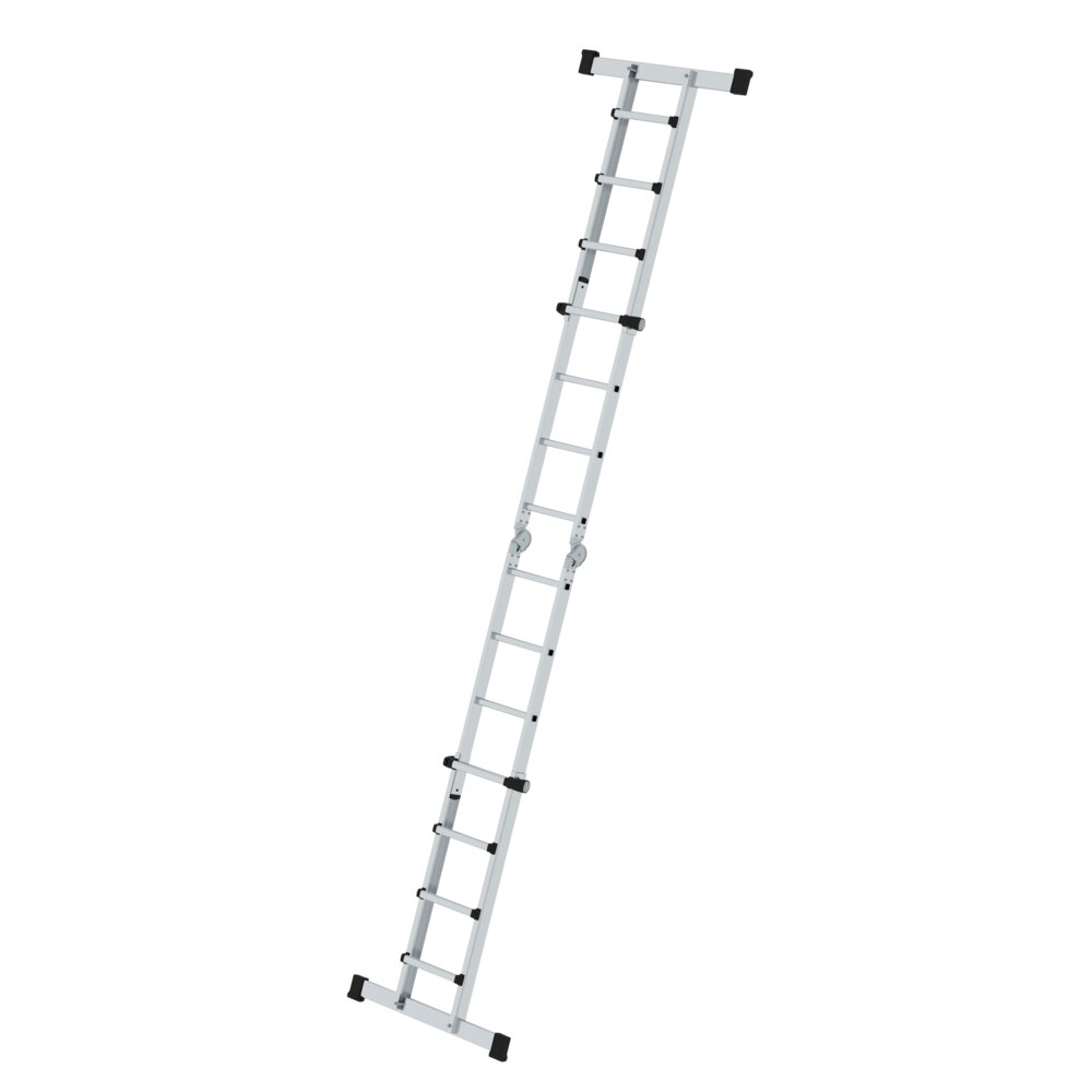 Munk 4-delige telescopische ladder met 4x4 sport dwarsbalk