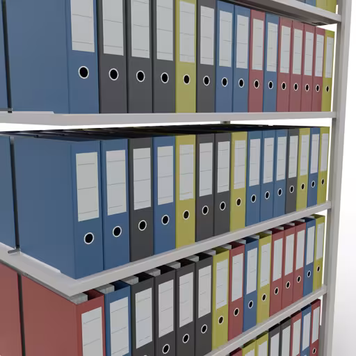 Figuur nr. 13 van het artikel aanbouwrekken, kantoorrekken, insteeksysteem MULTIplus150, 2000 x 1300 x 600 mm, 6 planken, met middenaanslag, lichtgrijs uit de productgroep kantoorrekken van het merk Schulte Lagertechnik.