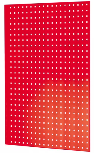 Geperforeerd paneel zijpaneel, 90 x 1000 x 800 mm (H x D), RAL 3000 vuurrood van Schulte Lagertechnik Geperforeerd paneel zijpaneel, 90 x 1000 x 800 mm (H x D), RAL 3000 vuurrood, accessoires, art.nr. 35669-R