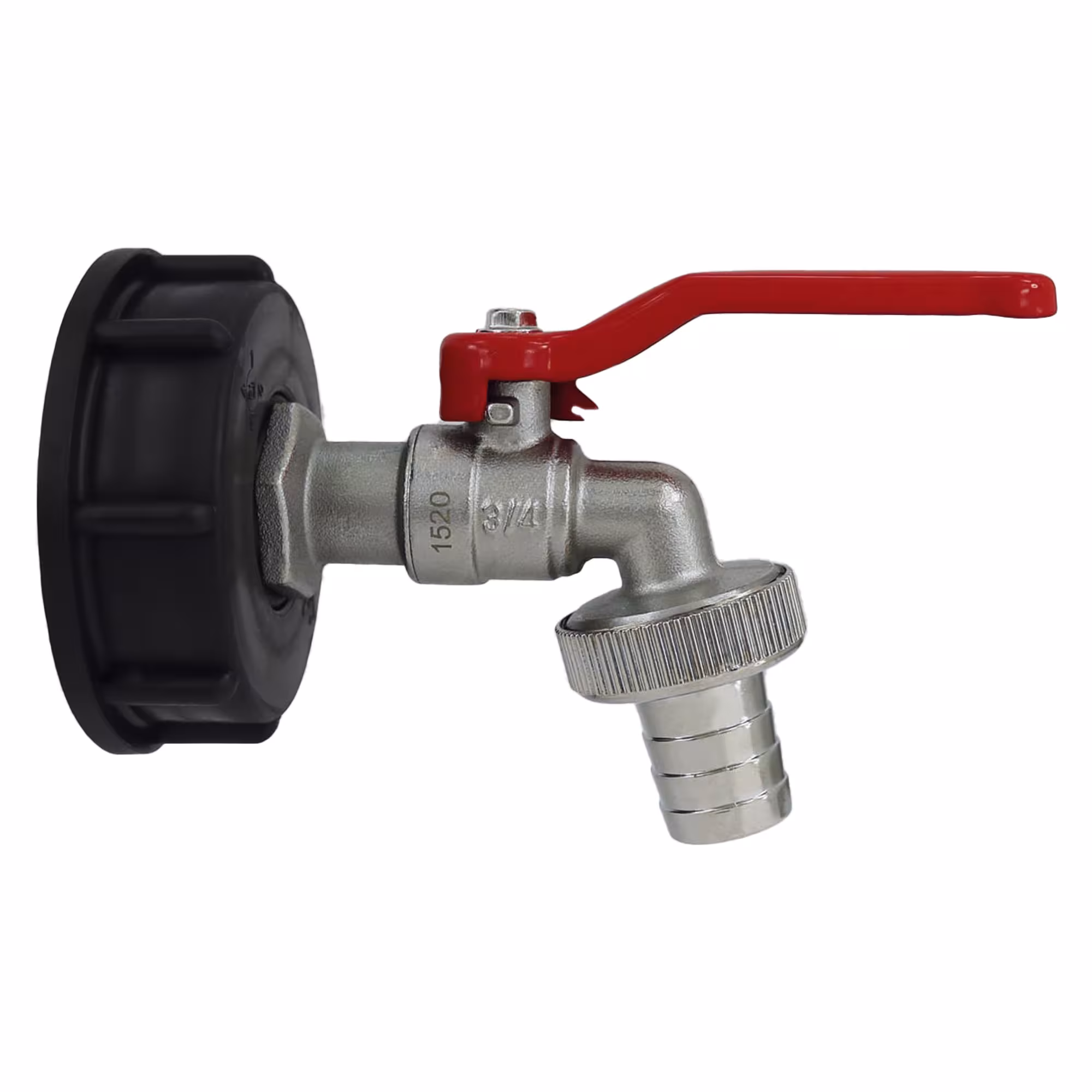 IBC-adapter met kogeluitlaatklep van het merk Puteus uit de categorie IBC-tanksysteem
