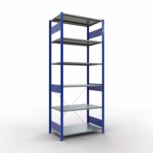 Figuur nr. 15 van het artikel basisrek, legplank-insteeksysteem MULTIplus85, 2500 x 1000 x 600 mm, 6 legborden, RAL 5010 gentiaanblauw uit de productgroep insteeksysteem van het merk Schulte Lagertechnik.
