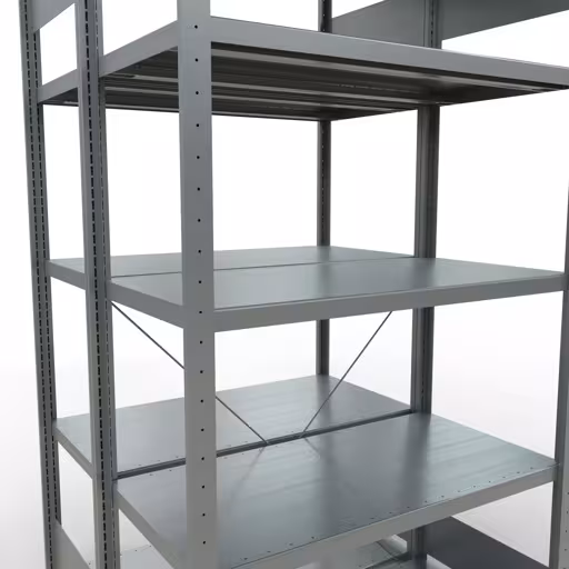 Andere weergave van het artikel basisplank, dubbele plank, legplank-insteeksysteem MULTIplus250, 2000 x 1000 x (2x500) mm, 2x5 legborden, kruisschoor, verzinkt uit de categorie legborden