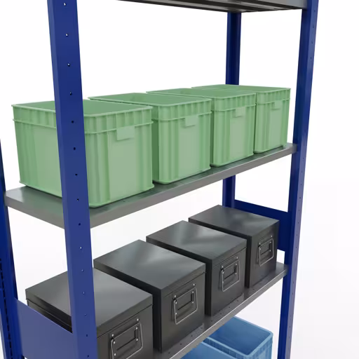 Basisplank, legplank, insteeksysteem MULTIplus85, 3000 x 1000 x 300 mm, 7 planken, RAL 5010 gentiaanblauw van Schulte Lagertechnik uit de categorie insteeksystemen