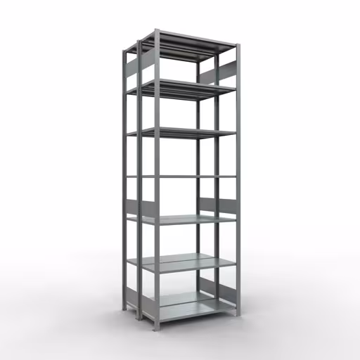 Figuur nr. 13 van het artikel basisplank, dubbele plank, plankinsteeksysteem MULTIplus150, 3000 x 1000 x (2x400) mm, 2x7 planken, lengtestangen, verzinkt uit de productgroep schappenplanken van Schulte Lagertechnik.