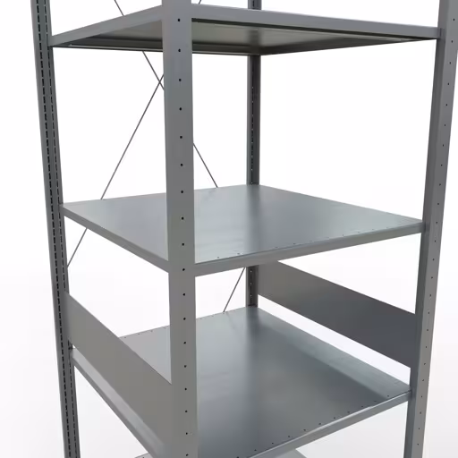 Andere weergave van het artikel Basisplank, legbord, insteeksysteem MULTIplus150, 3000 x 750 x 800 mm (HxBxD), 7 legborden, kruisschoor, verzinkt Andere weergave van het artikel basisplank, legbord, insteeksysteem MULTIplus150, 3000 x 750 x 800 mm, 7 legborden, kruisschoor, verzinkt uit de categorie insteeksysteem