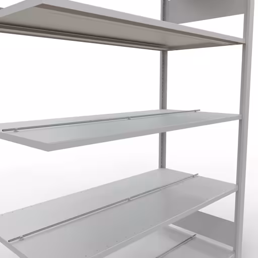 Figuur nr. 13 van het artikel, kantoorrekken, insteeksysteem MULTIplus150, 1800 x 1300 x 600 mm, 5 planken, met middenaanslag, lichtgrijs uit de productgroep kantoorrekken van Schulte Lagertechnik.