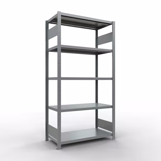 Basisplank, legbord, insteeksysteem MULTIplus330, 2000 x 1000 x 500 mm, 5 legborden, lengtestangen, verzinkt van Schulte Lagertechnik uit het assortiment insteeksysteem