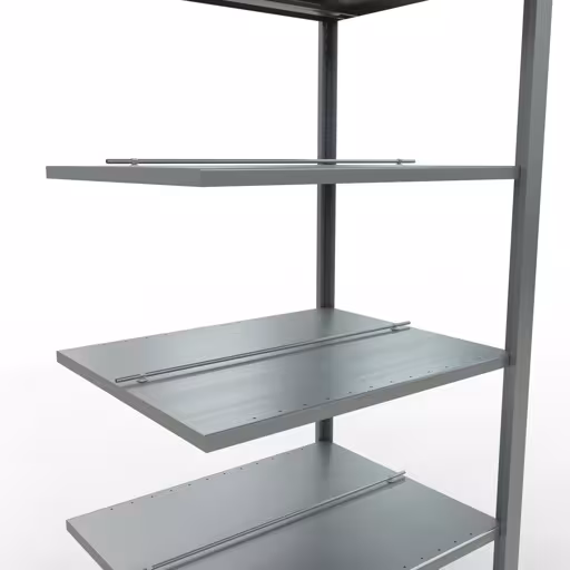 , kantoorrekken, insteeksysteem MULTIplus150, 2000 x 750 x 600 mm, 6 legborden, verzinkt, met middenaanslag van Schulte Lagertechnik uit het assortiment kantoorrekken