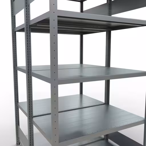 Andere weergave van het artikel Basisplank, dubbele plank, legplank-insteeksysteem MULTIplus250, 2000 x 1000 x (2x600) mm, 2x5 legborden, lengtestangen, verzinkt uit de categorie legborden